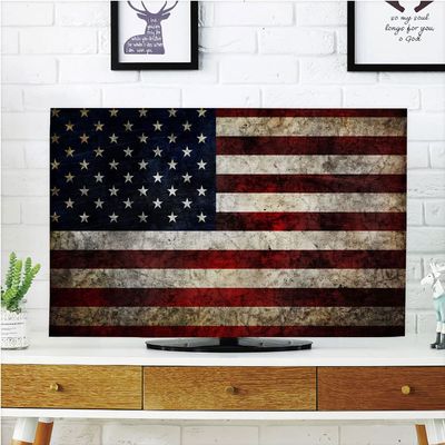 AMAPARK TV Dust Cover,Cover Type 65 Inch American Flag Polyester Microfiber Cloth Easy to Cover Your TV Style-145
