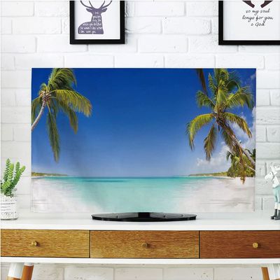 AMAPARK TV Dust Cover, Cover 50/52 Inch Beach Suitable for Sets of Most Models TV Style-416