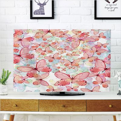 AMAPARK TV Dust Cover, Cover 55 Inch Butterflies Suitable for Sets of Most Models TV Style-940