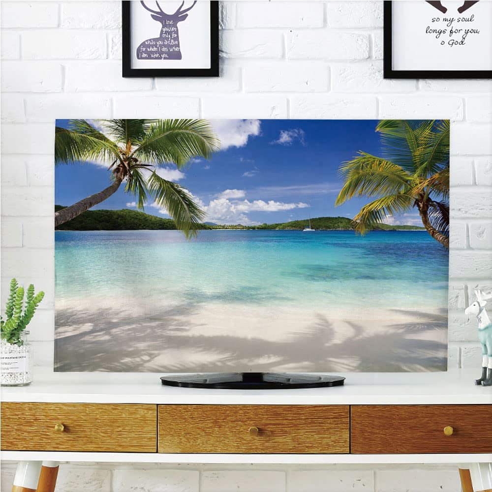 AMAPARK TV Dust Cover, Cover 32 Inch Beach Suitable for Sets of Most Models TV Style-372