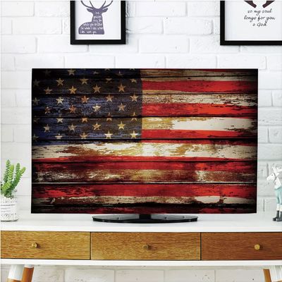 AMAPARK TV Dust Cover,Cover Type 47 Inch American Flag Polyester Microfiber Cloth Easy to Cover Your TV Style-69