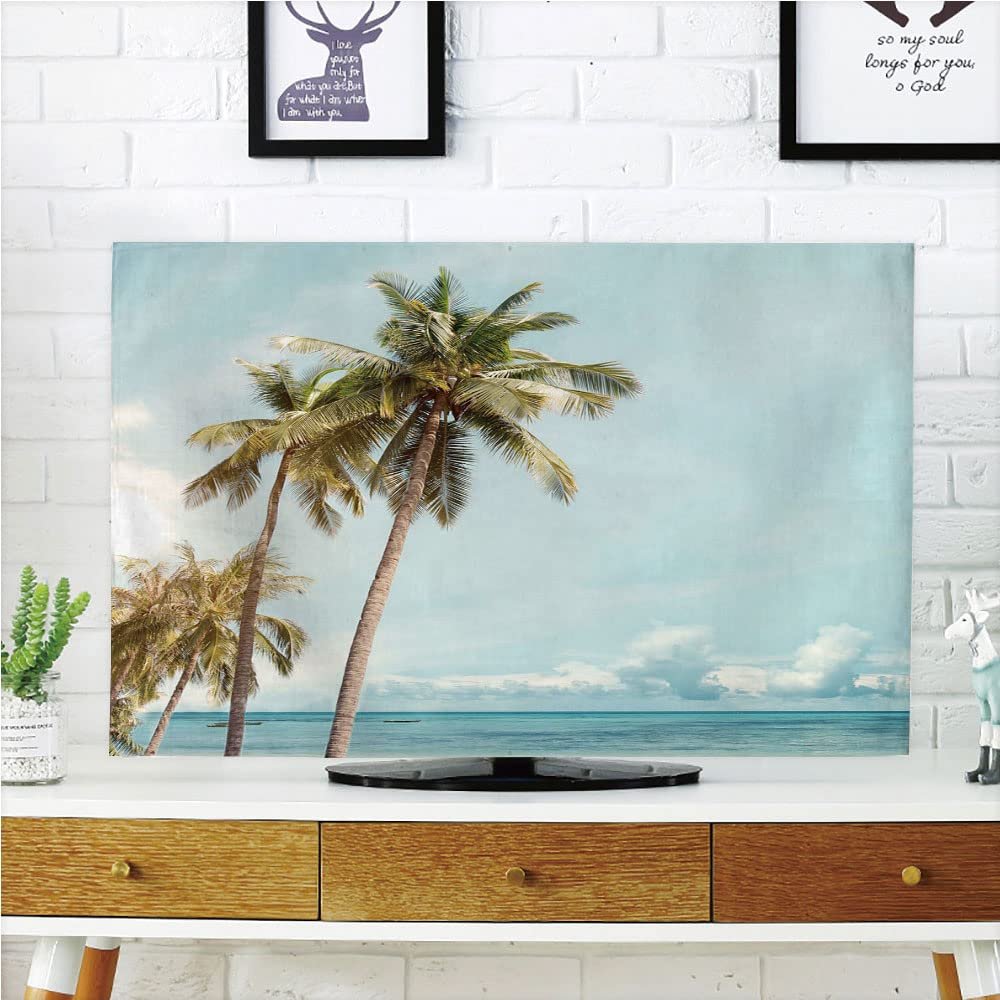 AMAPARK TV Dust Cover, Cover 32 Inch Beach Suitable for Sets of Most Models TV Style-340
