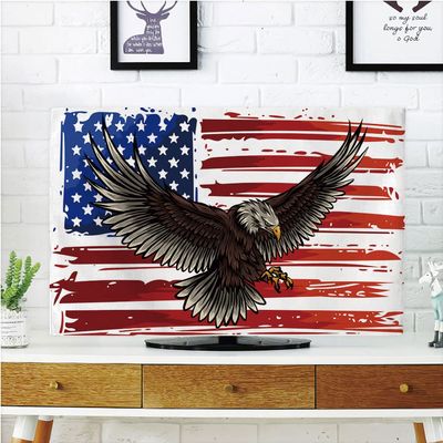 AMAPARK Indoor TV Dust Cover, Cover 50/52 Inch American Flag Quality Waterproof Polyester Protect Your TV Style-279