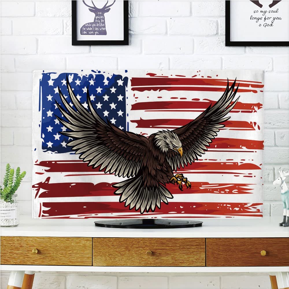 AMAPARK Indoor TV Dust Cover, Cover 50/52 Inch American Flag Quality Waterproof Polyester Protect Your TV Style-279