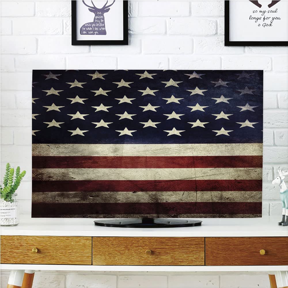 AMAPARK Indoor TV Dust Cover, Cover 32 Inch American Flag Quality Waterproof Polyester Protect Your TV Style-259