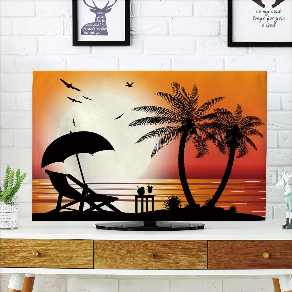 AMAPARK TV Dust Cover, Cover 47 Inch Beach Suitable for Sets of Most Models TV Style-568