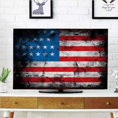 AMAPARK TV Dust Cover,Cover Type 60 Inch American Flag Polyester Microfiber Cloth Easy to Cover Your TV Style-169
