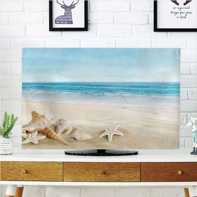 AMAPARK TV Dust Cover, Cover 65 Inch Beach Suitable for Sets of Most Models TV Style-644