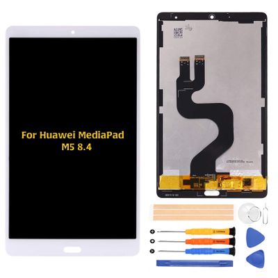 A-MIND for Huawei MediaPad M5 8.4 inch Screen Replacement LCD Display Touch Digitizer SHT-AL09 SHT-W09 Full Assembly with Repair Tool Kits(White)