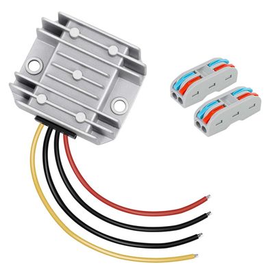 LeMotech DC 8-40v to 12v Converter 3A 36W Step Down Converter Voltage Reducer IP68 Waterproof Transformer for Golf Cart Truck Boat Vehicle