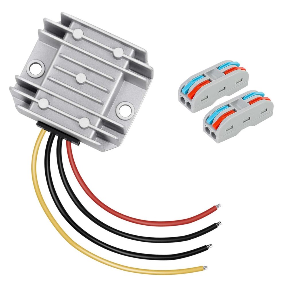 LeMotech DC 8-40v to 12v Converter 3A 36W Step Down Converter Voltage Reducer IP68 Waterproof Transformer for Golf Cart Truck Boat Vehicle