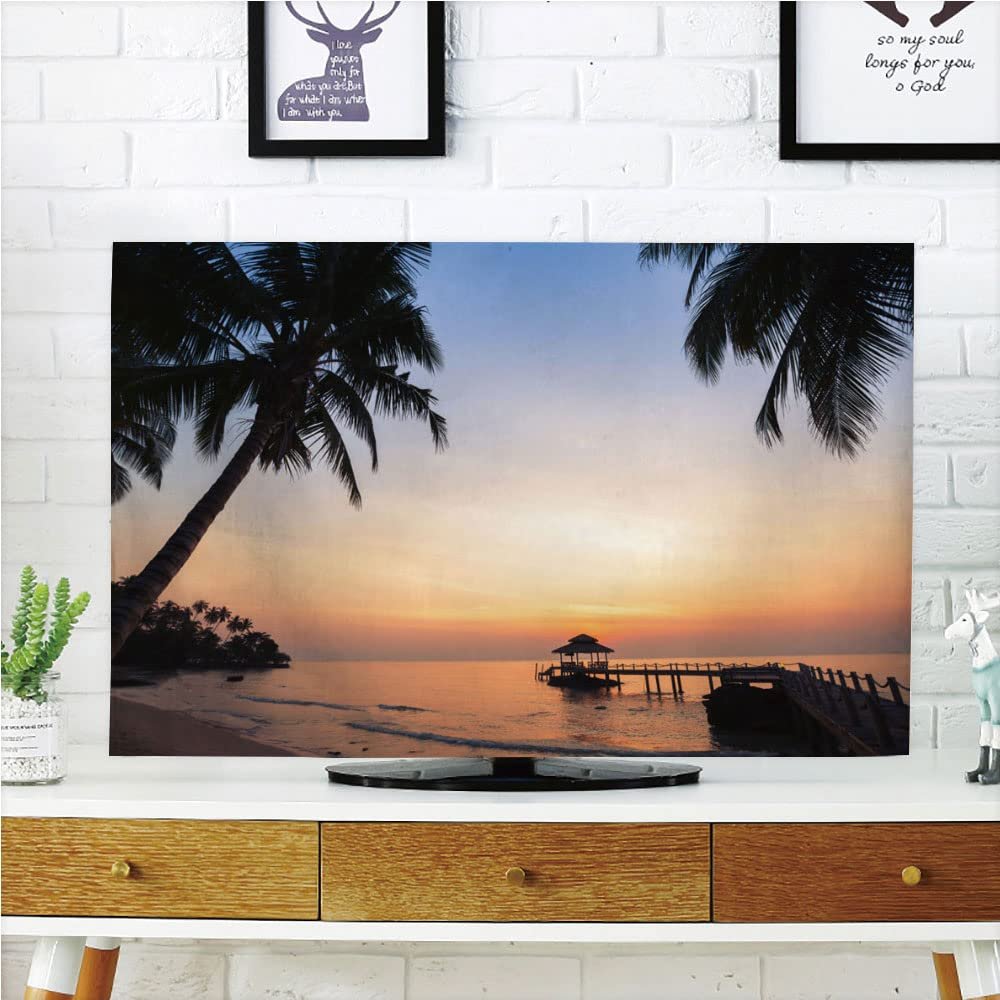 AMAPARK Indoor TV Dust Cover, Cover 47 Inch Beach Quality Waterproof Polyester Protect Your TV Style-335