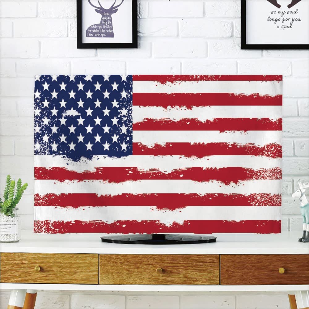 AMAPARK Indoor TV Dust Cover, Cover 50/52 Inch American Flag Quality Waterproof Polyester Protect Your TV Style-319