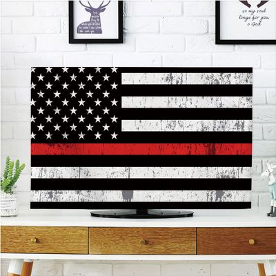 AMAPARK TV Dust Cover,Cover Type 65 Inch American Flag Home Office Decorations Dustproof TV Cover Style-178