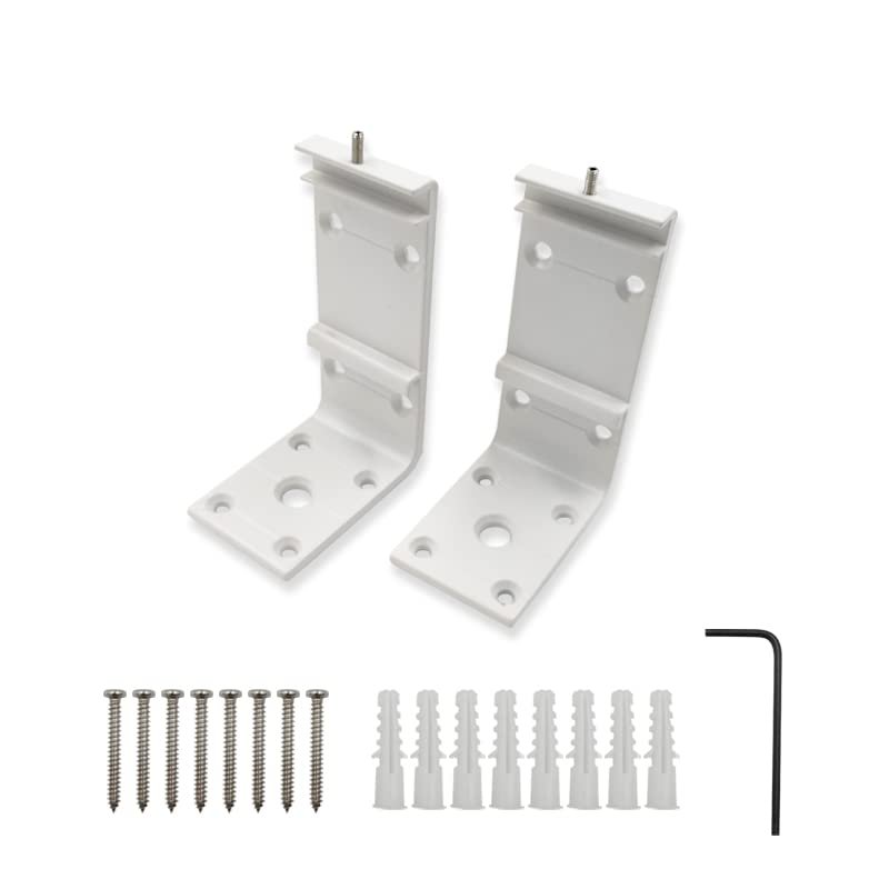 VIVIDSTORM Wall Brackets for Drop Down Screen with White Color