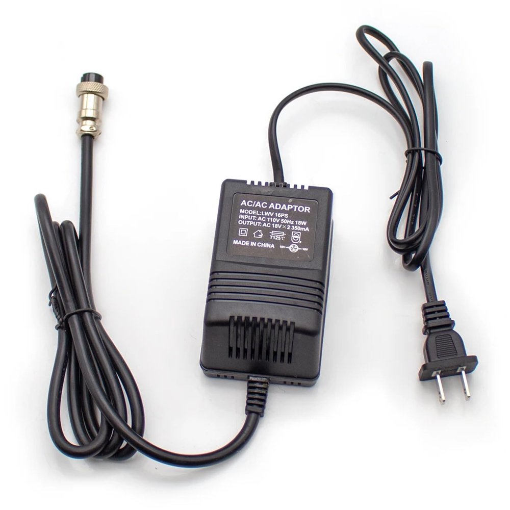 iDili 110V Mixer Power Supply, Dual 18V Universal Transformer 18W 350mA, Three-Pin Connector Compatible with F4 F7 CT Series Mixers