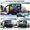 8 CORE 4G+64G Car Stereo Radio for Honda CRV 2002-2006 with Wireless CarPlay Android Auto, 9 Inch 1280 * 720P IPS Touch Screen Head Unit Android 13 GPS WiFi Bluetooth 32-Band DSP SWC HD Camera view 2