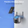 ANRAN 5MP Security Cameras Wireless Outdoor, Solar Camera Wireless with 360 View for Home Surveillance, WiFi Camera with Spotlights, PIR Detection, Color Night Vision, Siren Alarm, Q1 Max Grey view 3