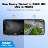 ANRAN 5MP Security Cameras Wireless Outdoor, Solar Camera Wireless with 360 View for Home Surveillance, WiFi Camera with Spotlights, PIR Detection, Color Night Vision, Siren Alarm, Q1 Max Grey view 4