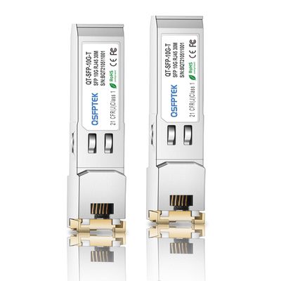 2Packs 10G SFP+ Copper RJ45 Module, 10GBASE-T Transceiver 10gbe Mini gbic for Ubiquiti UF-RJ45-10G, up to 30m