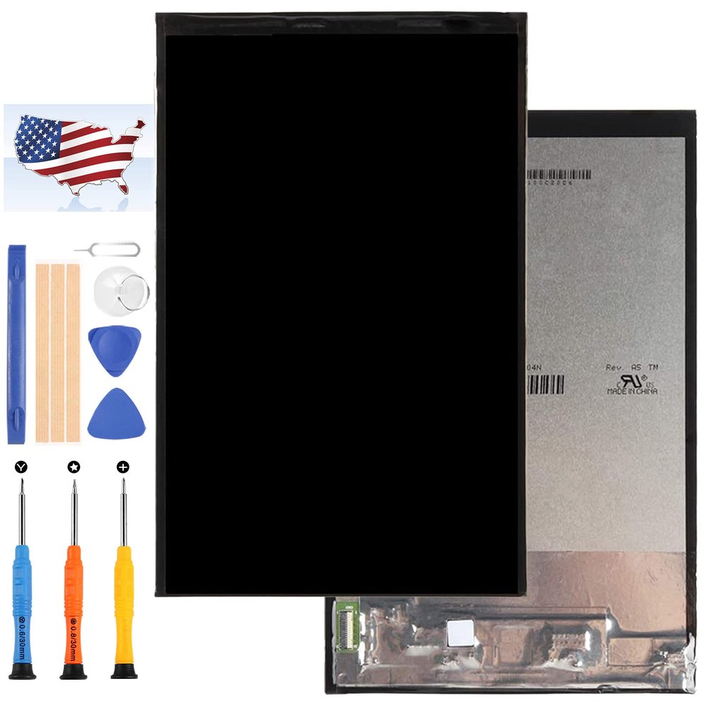 Screen Replacement for Verizon Ellipsis 7 Inch Tablet Qmv7a/Qmv7b New Inner Monitor LCD Display Replacement Repair Parts Kit with Tools (Black)