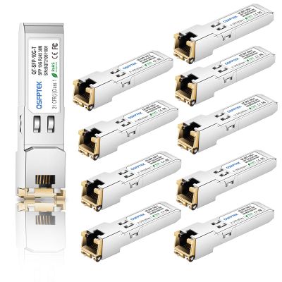 10Packs 10G SFP+ Copper RJ45 Module, 10GBASE-T Transceiver 10gbe Mini gbic for Ubiquiti UF-RJ45-10G, up to 30m