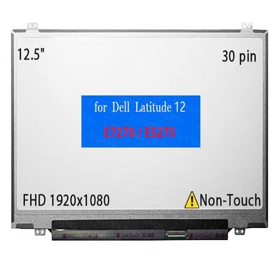 12.5" Screen Replacement for Dell Latitude 12 E7270 LCD Display Panel 30 pin (FHD 1920x1080 Non-Touch)