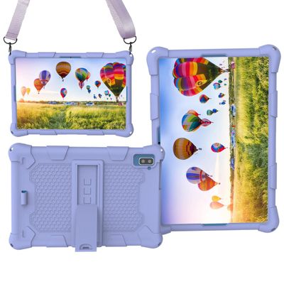 AKNICI Tablet Case for Dragon Touch Notepad 102, TECLAST P20S/M40 Pro/M40S/P20HD/M40, YESTEL T5, PRITOM TronPad L10, YOBANSE TAB10, BYYBUO SmartPad T10/A10_L, Oangcc A6, Shoulder Strap, Purple