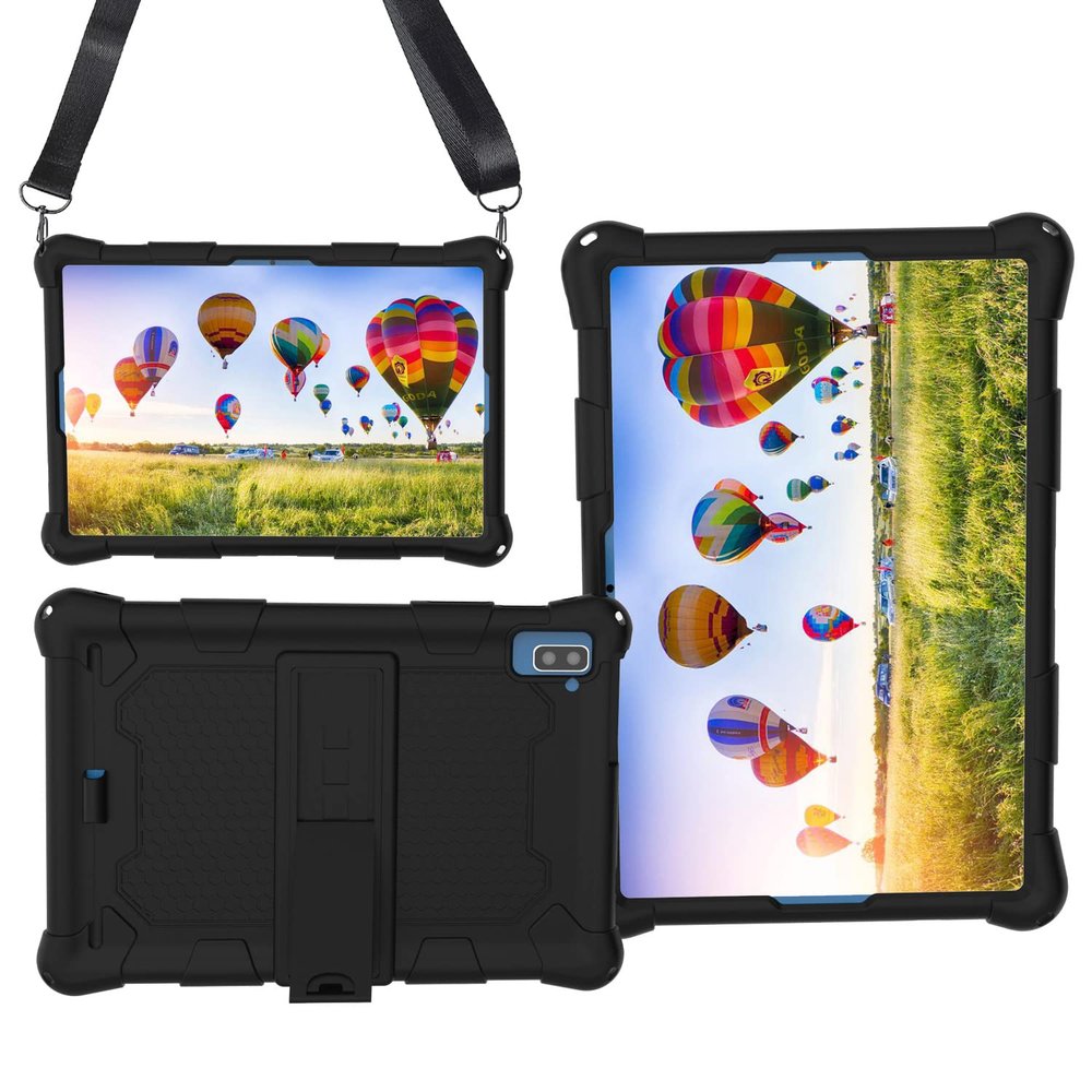 AKNICI Tablet Case for Dragon Touch Notepad 102, TECLAST P20S/M40 Pro/M40S/P20HD/M40, YESTEL T5, PRITOM TronPad L10, YOBANSE TAB10, BYYBUO SmartPad T10/A10_L, North Bison 10, Shoulder Strap, Black