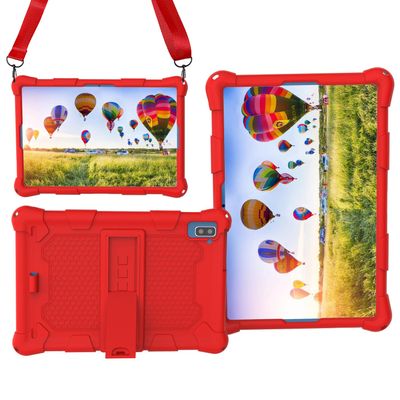 AKNICI Tablet Case for Dragon Touch Notepad 102, TECLAST P20S/M40 Pro/M40S/P20HD/M40, YESTEL T5, PRITOM TronPad L10, YOBANSE TAB10, BYYBUO SmartPad T10/A10_L, Headwolf WPad3, Shoulder Strap, Red