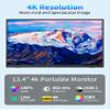MAGICRAVEN 4K Portable Monitor, 13.3" UHD IPS Laptop Screen, Slim Lightweight Dual USB C HDMI Computer Gaming Display with Speakers, Travel Monitor for PC Phone PS5/4 Xbox Switch view 2