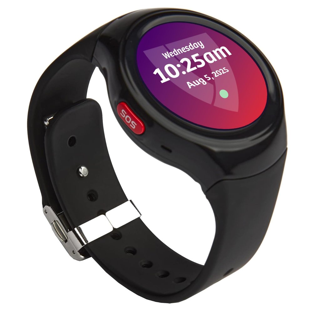 Medical Guardian MGMove Wearable Senior Safety Smartwatch | 24/7 Emergency Call Button & TwoWay Voice | GPS Tracking + Step Counter | WaterResistant Medical Alert Watch | Monthly Monitoring Plan
