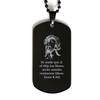 Regalos religiosos para Hombres - De modo que si el Hijo Los Libera, seran ustedes realmente libres (Juan 8:36) - placa de identidad con cierre deslizante - Pendiente religioso view 1
