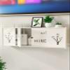 Fodalob White WiFi Router Storage Boxes, Network Set-top Box Organizer Box Outlet Cord Organizer Cover Protector - 29.9x4.5x9.4inches view 2