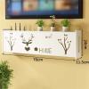 Fodalob White WiFi Router Storage Boxes, Network Set-top Box Organizer Box Outlet Cord Organizer Cover Protector - 29.9x4.5x9.4inches view 3