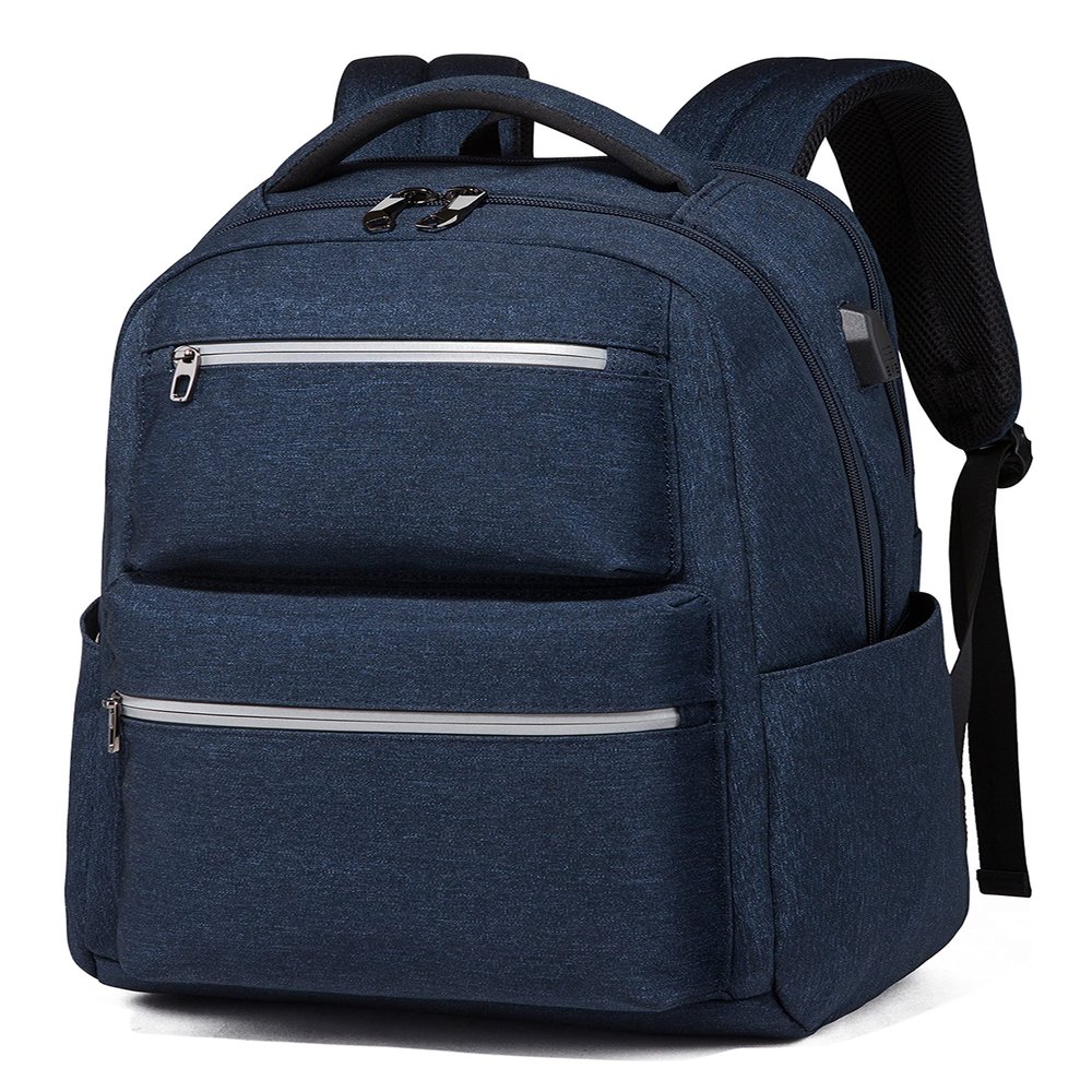 15.6 inch Laptop Backpack for Men, Oxford Cloth Casual Daypack Multipurpose Large Capacity Bookbag for Travel Hiking (Blue)