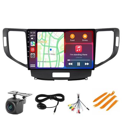Radio Stereo for Acura TSX 2009-2014/Honda Spirior 2009-2013, Biorunn Android 9 Inch Octa Core GPS Navigation Built-in Car-Play Android Auto IPS FM AM RDS SWC DSP, 4GB RAM 32GB ROM