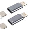 USB C Female to Lightning Male for iPhone OTG Adapter(2Pack) Apple Charger Data Sync Dongle Type-c Camera Card Reader Flash Drive Keyboard Mouse U Disk Converter for 14 13 11 12 Pro Max X Xs 8 7 Plus view 1