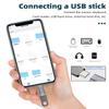 USB C Female to Lightning Male for iPhone OTG Adapter(2Pack) Apple Charger Data Sync Dongle Type-c Camera Card Reader Flash Drive Keyboard Mouse U Disk Converter for 14 13 11 12 Pro Max X Xs 8 7 Plus view 4