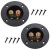 AYLIFU Loudspeaker Junction Box 4 inch Round 2-Way Speaker Wiring Cup for car/DIY Home Stereo Kits(2pieces view 1