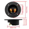 AYLIFU Loudspeaker Junction Box 4 inch Round 2-Way Speaker Wiring Cup for car/DIY Home Stereo Kits(2pieces view 2
