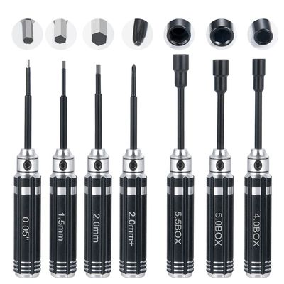 QUPA AM STORE 7PCS RC Hex Screw Driver Set Screwdriver for 1/10 SCX10 FPV Racing Drone Heli Airplanes Boat RC Cars