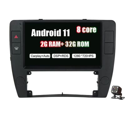 9 inch Android 11 FM RDS Radio, in Dash Car Stereo Bluetooth WiFi Car Sat Nav for VW Passat B5 2000-2005 Navigation Car Radio Navigation GPS Supports Car Audio Video Stereo Player