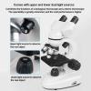 Binocular Compound Microscope, 6000X-20000X Home Education Microscope, Can Be Connected to A Computer Screen, for Student/Child/Adult/Beginner/Amateur Scientist/Hobbyist,10000X view 3