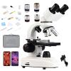 6000X /10000 X /15000X / 20000X Compound Microscopes, Binocular Biological Microscope, with Mobile Phone Holder, Can Be Connected to A Computer Screen, for Amateur Scientist/Hobbyist,20000X view 1