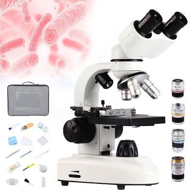 Compound Binocular Microscopes,30000x/50000x/70000x Microscope for Kid Student Adult,with Microscope Slides Storage Bag Power Plug Phone Adapter,for School Home Education,50000X