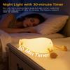 Luditek Laying Flat Duck Night Light, 3 Level Touch Dimmable Rechargeable Beside Nursery Lamp, Squishy Kawaii Stuff Desk Dorm Room Decor, Nightlight for Breastfeeding Baby Kids Girls Gifts view 3
