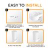 Bangcheer-Wall Mount for TP-Link, Deco X90/X95/XE200 WiFi 6 Wall Mount Bracket with Cable Organizer Home Mesh WiFi System, Sturdy Bracket Holder Space Saving TP-Link Router Wall Holder,White,of 3Pack view 4