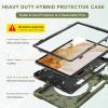 AdirMi Case for Samsung Galaxy Tab S8 2022 /S7 2020 11 inch, Military Grade Rugged Shockproof Case with [360 Rotating Stand/Hand Strap] [Shoulder Strap] [S-Pen Holder],Camouflage view 3
