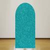 Iydamc Mermaid Arch Backdrop Cover Cyan Glitter Arched Wall Covers for Girls Birthday Party Decorations Wedding Banquet Bridal Shower Props GX-112-2.5x6ft view 2
